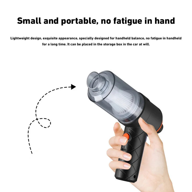 car vacuum - small and portable, no fatigue in hand