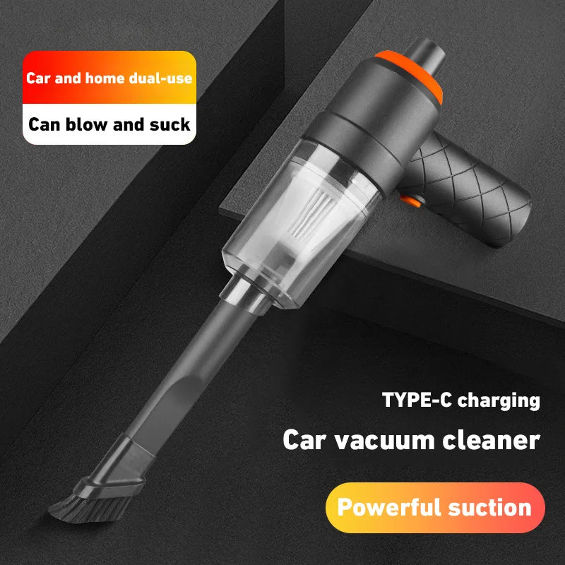 Car and home dual-use - can blow and suck - type-c charging - Car vacuum cleaner - Powerful suction 