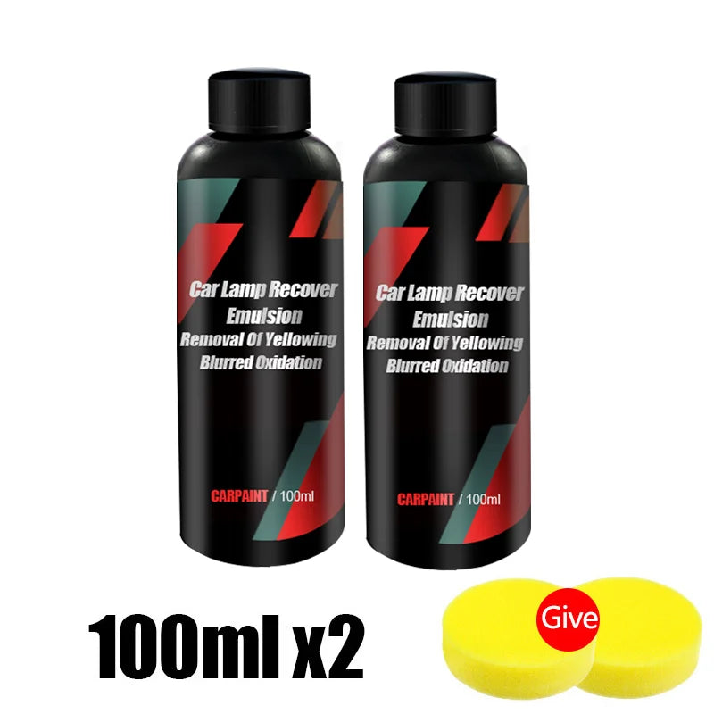 Car Headlight Polishing and Restoration Kit – 100mlx2