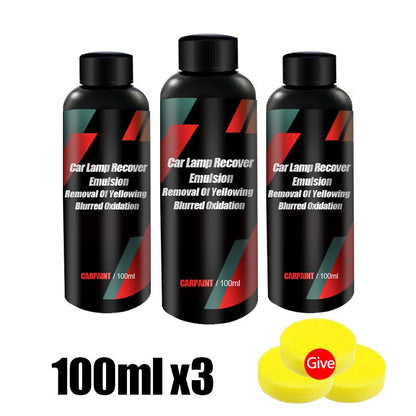 Car Headlight Polishing and Restoration Kit –100MLx3